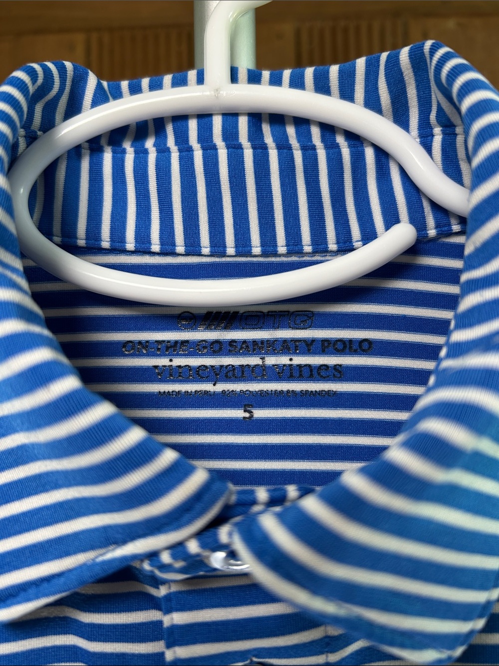 Vineyard Vines On the Go Sankaty Blue & White Striped Polo Shirt - Kids Size 5 - Picture 4 of 12